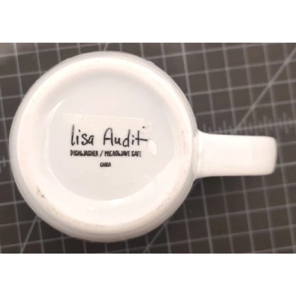 Lisa Audit Letter "C" Mug Cup Ribbed Floral Initial Words Cotton Candy Cartoon.. - Picture 6 of 8